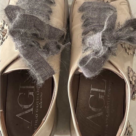AGL MADE IN ITALY LEATHER Beige and Gray Sneakers made in Italy - Picture 7 of 10